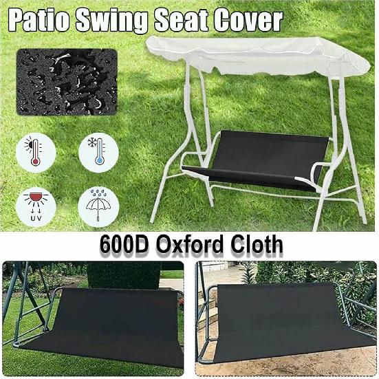 2/3 Seater Patio Swing Cover Chair Bench Replacement Covers Waterproof Heavy Duty 600D Oxford Cloth Swing Seat Cover,Swing Cushion Covers, for Patio