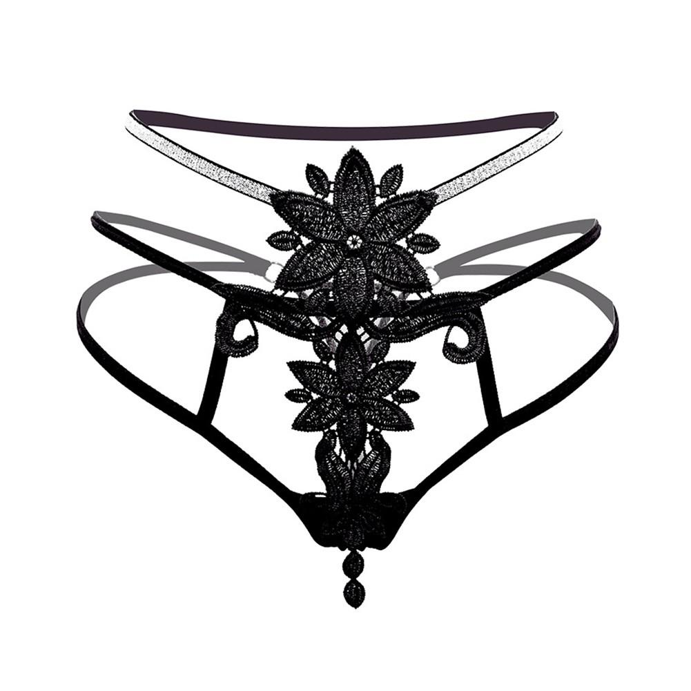 Thong Underwear Women Briefs Flower Embroidery G-String