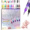 3D Nail Art Tužky DIY Sada 12 Barev Nail Marker Tužky Graffiti Tečkování Kreslení Malování Liner Tužka Rychleschnoucí Akrylová Barva Tužka
