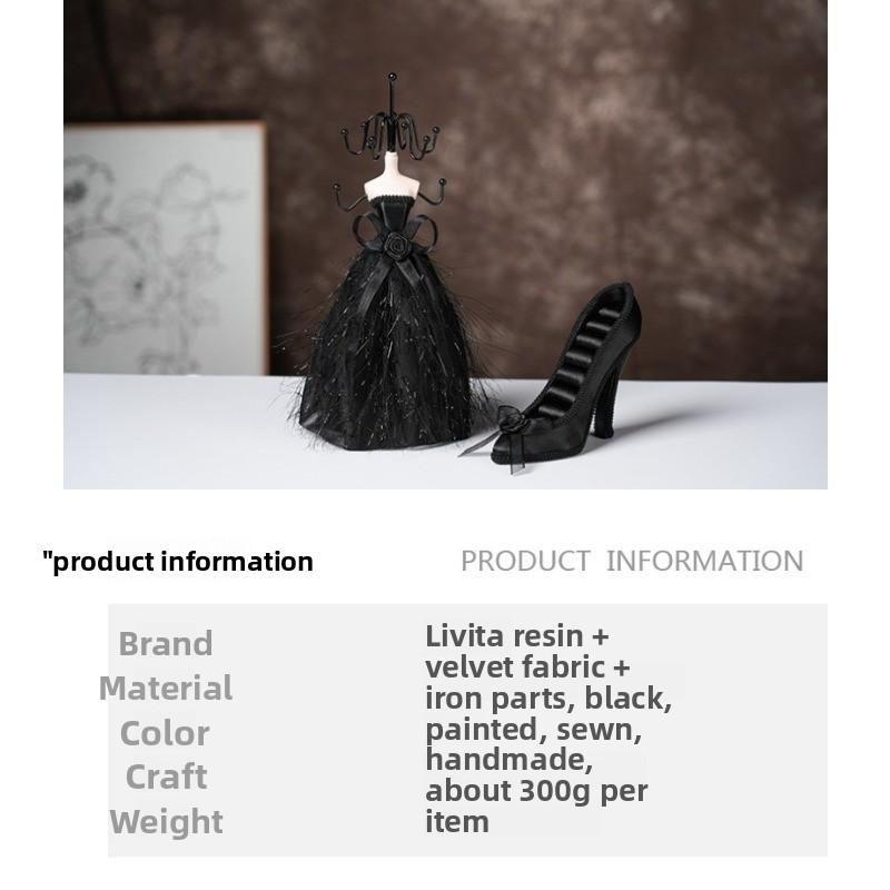 Vysoce kvalitní černý domácí výkladní stojan na šperky, náušnice, pecky, prsteny, náramky a náhrdelníky