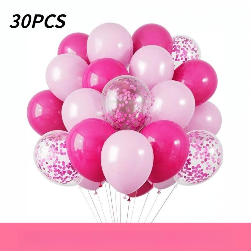 10 Zoll 30 Stück Glitzerpapier-Schnipsel Ballon-Set Dekoration Ballons Weihnachten Halloween Geburtstag Feiertag
