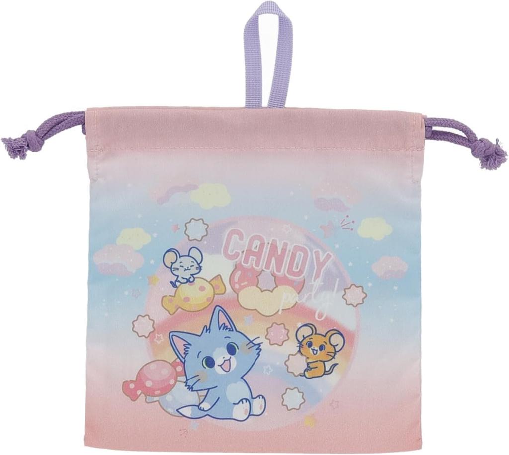 Marushin School Lunch Cup Small Drawstring Tom and Candy Elementary School Entrance Boys and Character 4105074800 Bag, Holder, Bag, Jelly, Party,
