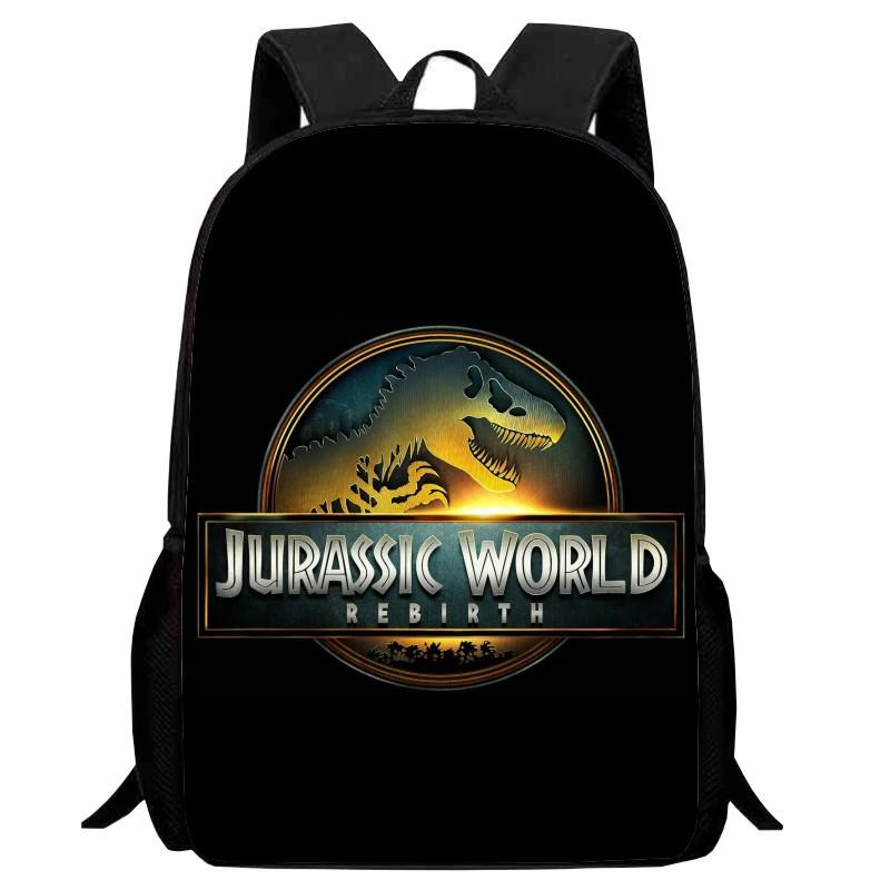 Printed Jurassic World Reborn Student School Bag Cartoon Animated Backpack Jurassic World