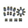 Elegant Gold Foil Blended Manicure Wearable Nail Tips - Chic Dark Style Fake Nail Stickers