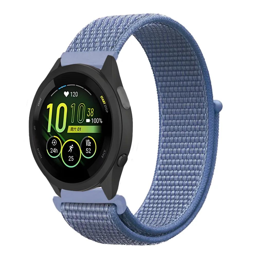 20mm 22mm Pletený nylonový smyčkový řemínek pro Garmin Forerunner 165 55 965 265 255 955 Venu 3 Náramek pro Garmin Active/Vivoactive 5