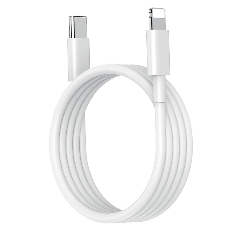 

PD20W кабель для быстрой зарядки Type-C для интерфейса iPhone, кабель для быстрой зарядки и передачи данных, кабели Sult для большего количества устройств iPhone, iPad 1M белый