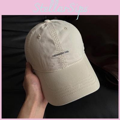 Fall Cotton Casual Baseball Hat With Wide Brim And Letter Embroidery