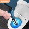 Déboucheur de drain de toilettes, ensemble de bouchons de drain de toilettes, pistolet de drain pneumatique haute pression en acier inoxydable avec baromètre visuel, pour drain de sol de salle de bain cuisine