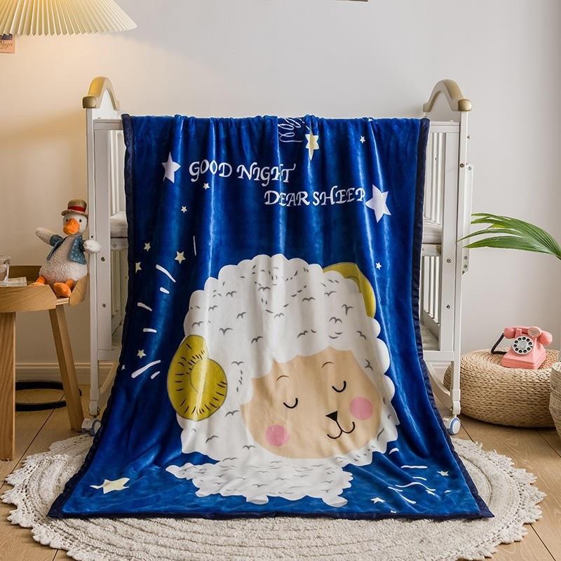 Factory direct sales wholesale foreign trade single-layer cartoon flannel children's blanket gifts coral fleece blanket afternoon leisure blanket
