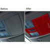 4Pcs Red Carbon Fiber Overhead Light Panel Cover Trim For Chrysler 300 2005-2007