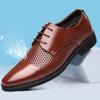 Leather Shoes Men's Autumn Business Dress Genuine Leather Men's Casual Black Pointed Inner Height Increase Men's Shoes Leather Shoes