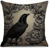 Home Decor Gothic Patterns: Raven, Skulls & Blood Splashes Pattern Cushion Cover Suitable for Sofa Bedroom Car Pillow Cover