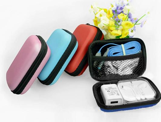 

Organizing Storage Bag for Data Cable Phone Charger Headphone - Zipper Change Bag - Home Office Essential M