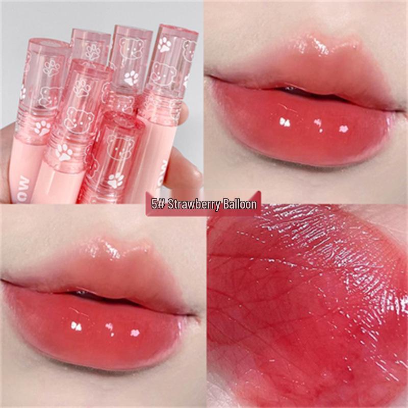 

Bubble Bear Matte & Mirror Lip Glaze - Non-Transfer, Whitening Gloss Finish