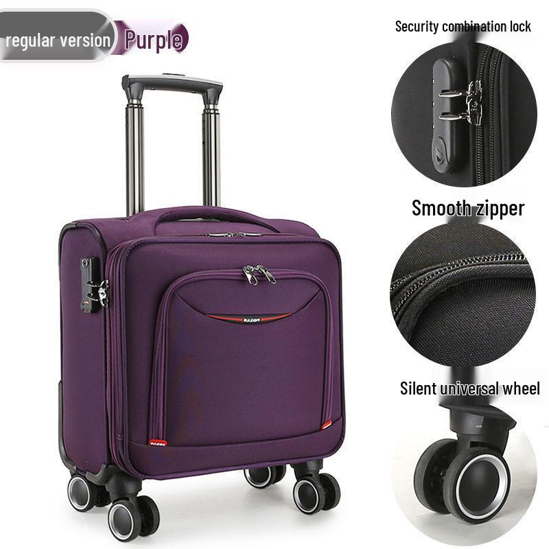 18" Carry-On Suitcase with Universal Wheels, Business Password Case, Lightweight 16", 14", 20" Travel Suitcase, Compatible with Spring Airlines