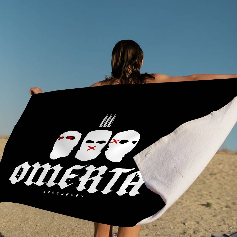 Rapper O-Omerta Mikrofaserdecke Schnelltrocknende Strandtücher Übergröße Druck Super Saugfähige Pooltuchdecke