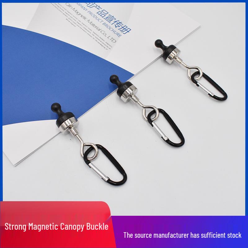 Outdoor Magnetic Hook & Light Hanger for Camping & Tent Awnings with Carabiner