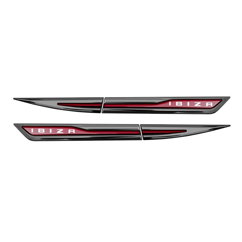 Metallaufkleber Emblem Abzeichen Decals Zierleisten Styling für Seat Ibiza 6l 6j 6f 6k Auto Seitenflügel Kotflügel Aufkleber Karosserie Außen Zubehör rot
