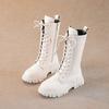 Kinder Mädchen High Shaft Martin Boots in Gold Weiß Schwarz Kleinkind Kind Mode Herbst Winter
