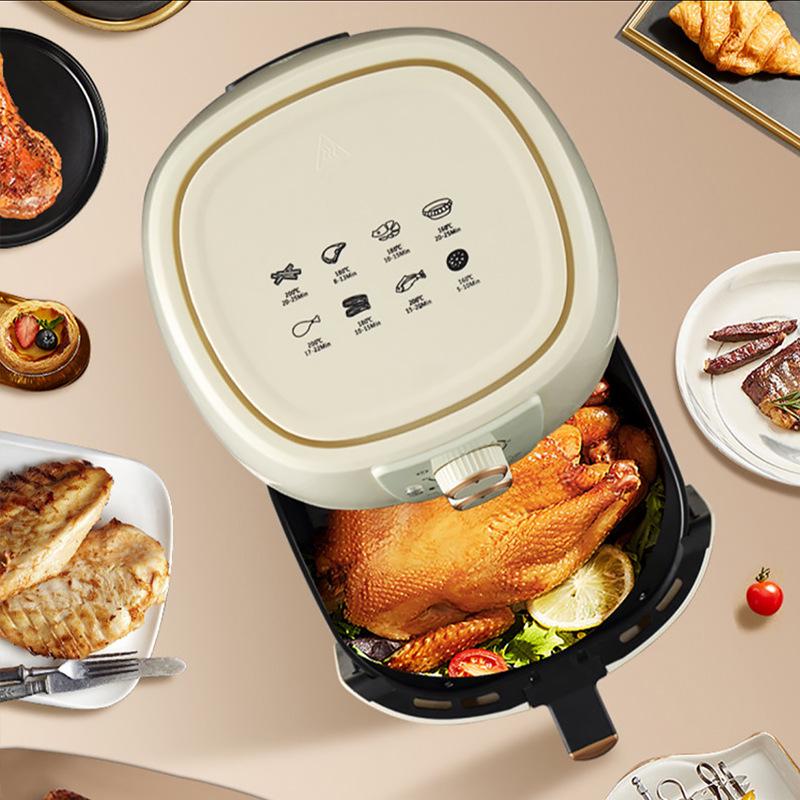 Friteuză cu aer multifuncțională automată de 10L - Conținut scăzut de grăsimi, Capacitate mare, Design compact