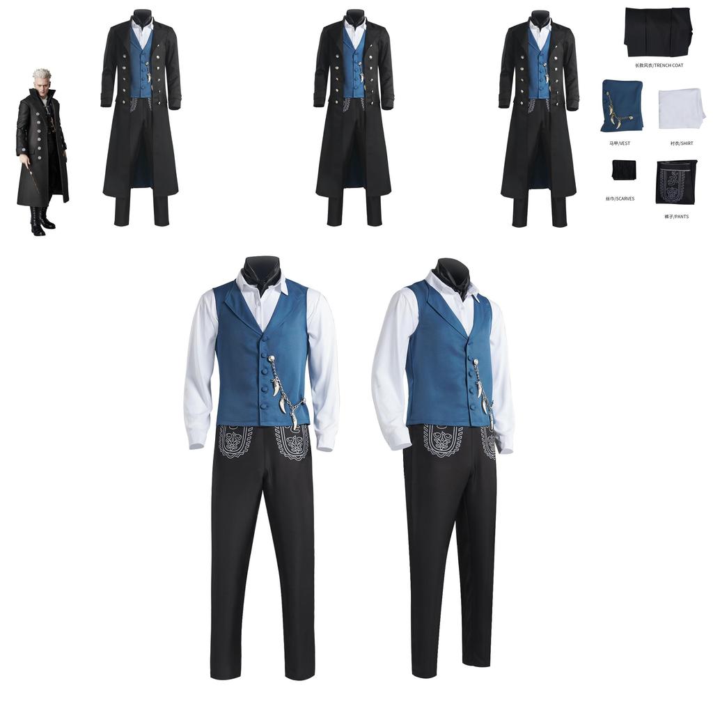 Enchanting Fantastic Beasts 3 Cosplay Costume For Johnny Depp's Grindelwald Character