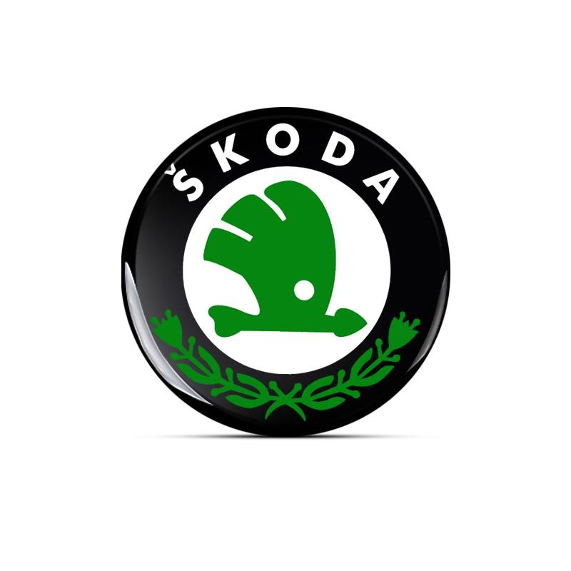 Naujas 11 mm 14 mm automobilio rakto emblema Metalinė lipduko logotipas Skoda Octavia Rapid Kodiaq Karoq Fabia Kamiq Superb Derivative Vision
