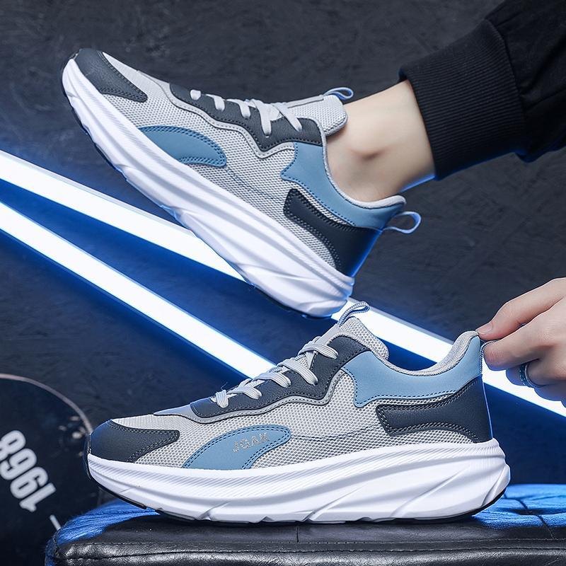 

Кроссовки большого размера 2025 лето мужская обувь сетчатая дышащая и легкая повседневная беговая обувь платформа папины кроссовки 48