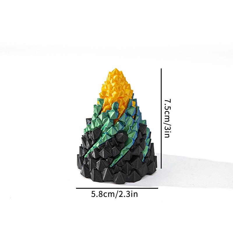3D Printed Rotating Pyramid Toy 3d Spiral Cone Release Pressure Toys Desktop Accessorie Printed Through Pyramid Spiral Cone Toy