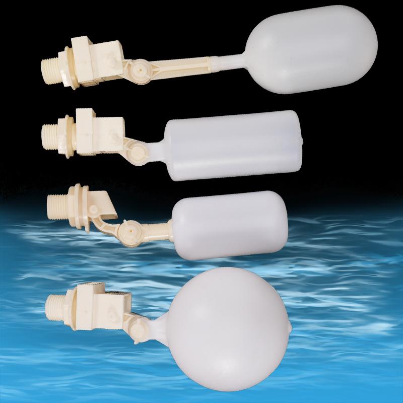 4 Type DN15 Adjustable 1/2" Floating Auto Fill Valve Automatic Fill Tank Water Level Control 1/2" Thread Plastic Float Valve