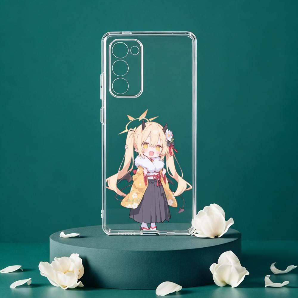 Iochi Mari Cute Blue Archive Phone Case For Samsung Galaxy S24 S25 S23 S22 S21 Plus S24 S25 Transparent Cover Case