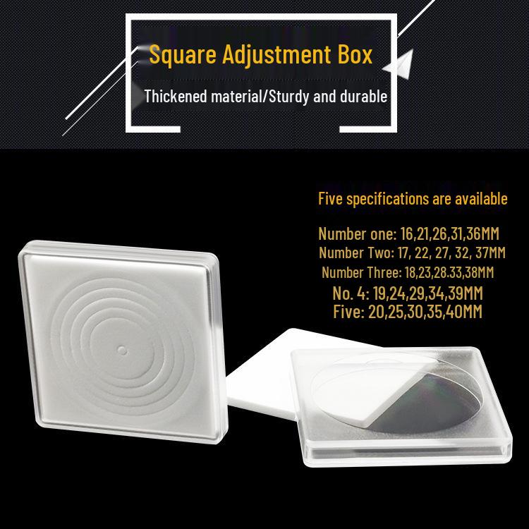 Coin Capsule Box Set: 40mm Square, 27mm Coin, 30mm Collection with Ring Storage