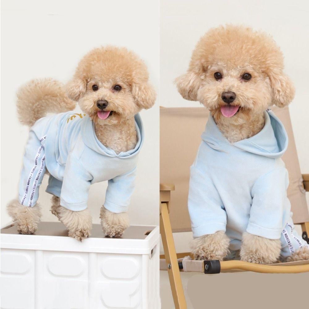 Cute Dog Jumpsuit Pullovers Pet Clothes Bulldogs Dog Hooded  Spring