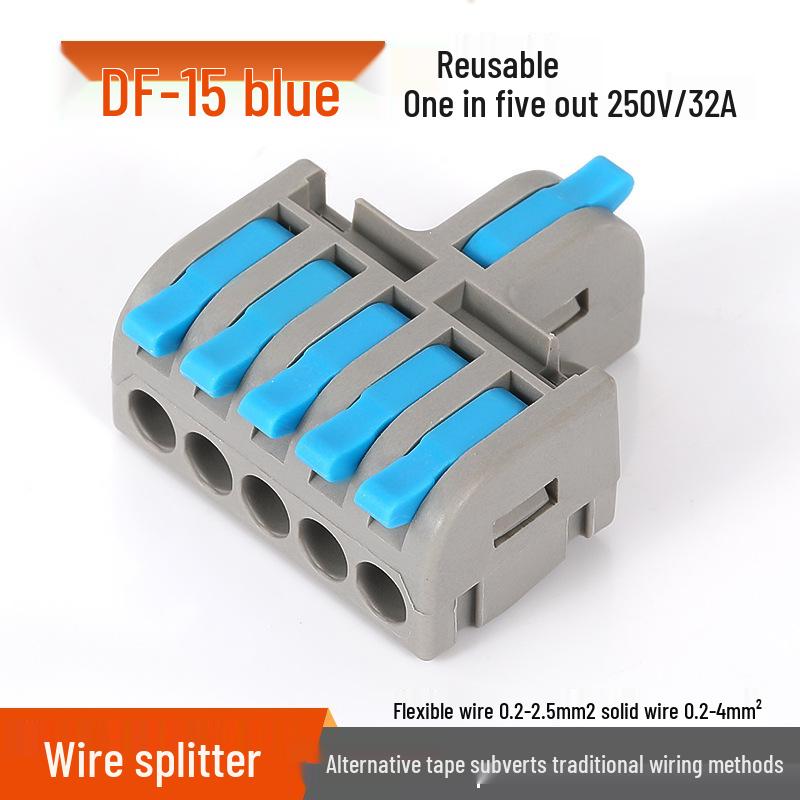 Mini Docking Model: 1 Input to 2/3/4/5 Outputs, Color Handle DF-12/13/14/15 for Home Use