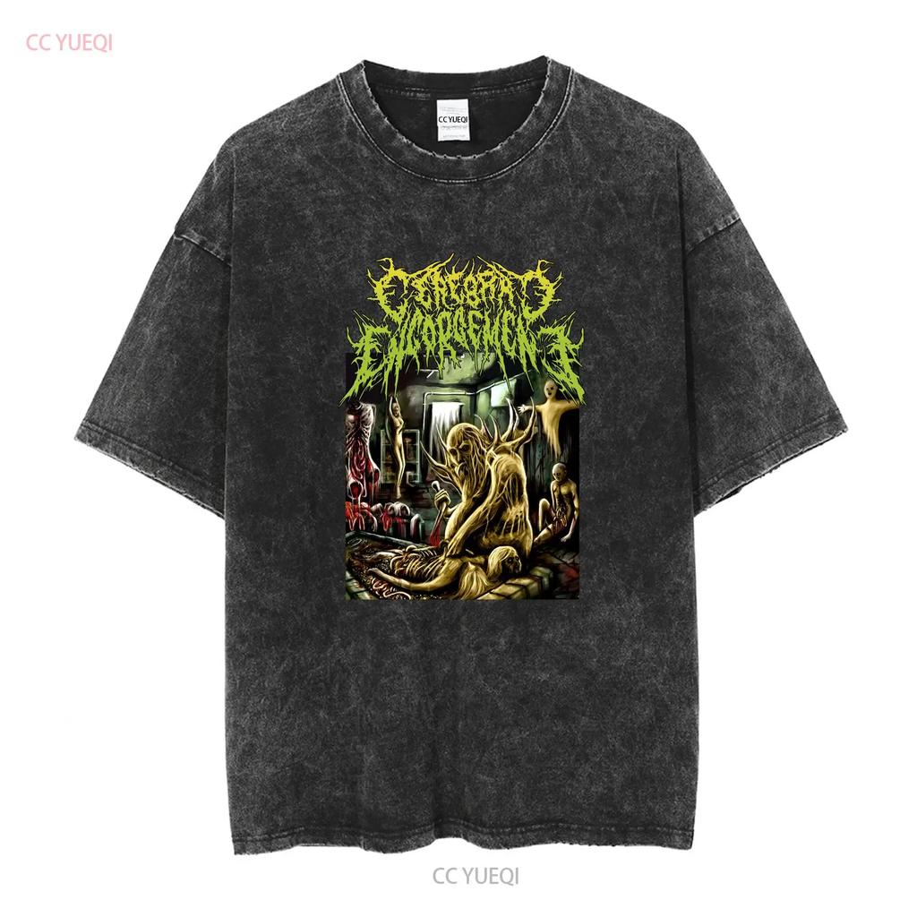 Cerebral Engorgement T shirt Sz M 2013 Brutal Death Metal Slam Crepitation Atoll vintage Washed Slightly Top For Everyday Wear