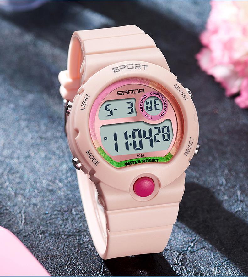 Sanda Unisex Sports Electronic Watch - Stylish, Versatile, Multi-functional with Large Simple Dial