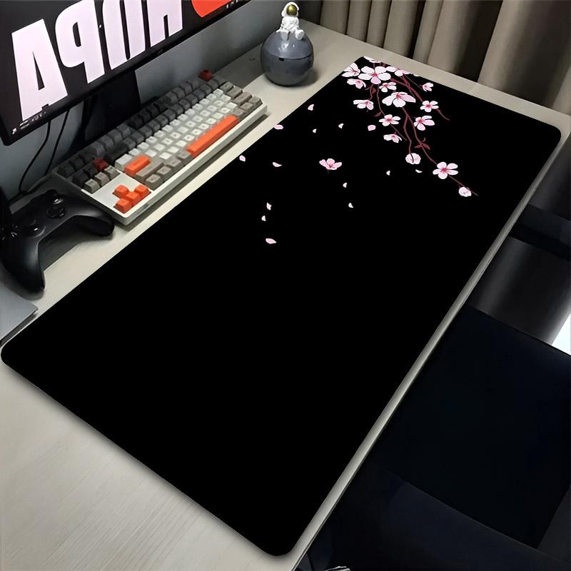 Japan Sakura Scenery Anime Pink Mousepad Gamer HD Printing Cherry Blossom Laptop Desk Mat Big Mouse Pad Keyboard Office Tablepad