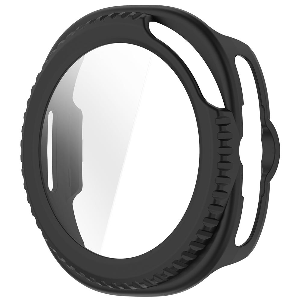 

Повноцінний захисний корпус-чохол для екрана ПК для Samsung Galaxy Watch 8 Classic, Загартоване скло, Ударостійкий жорсткий корпус матовий чорний колір