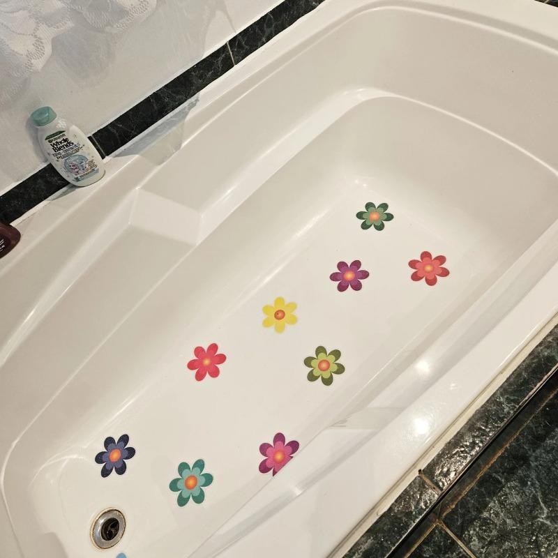 10PCS Colorful flower bathtub anti slip stickers shower floor anti slip stickers bathroom PEVA anti slip stickers