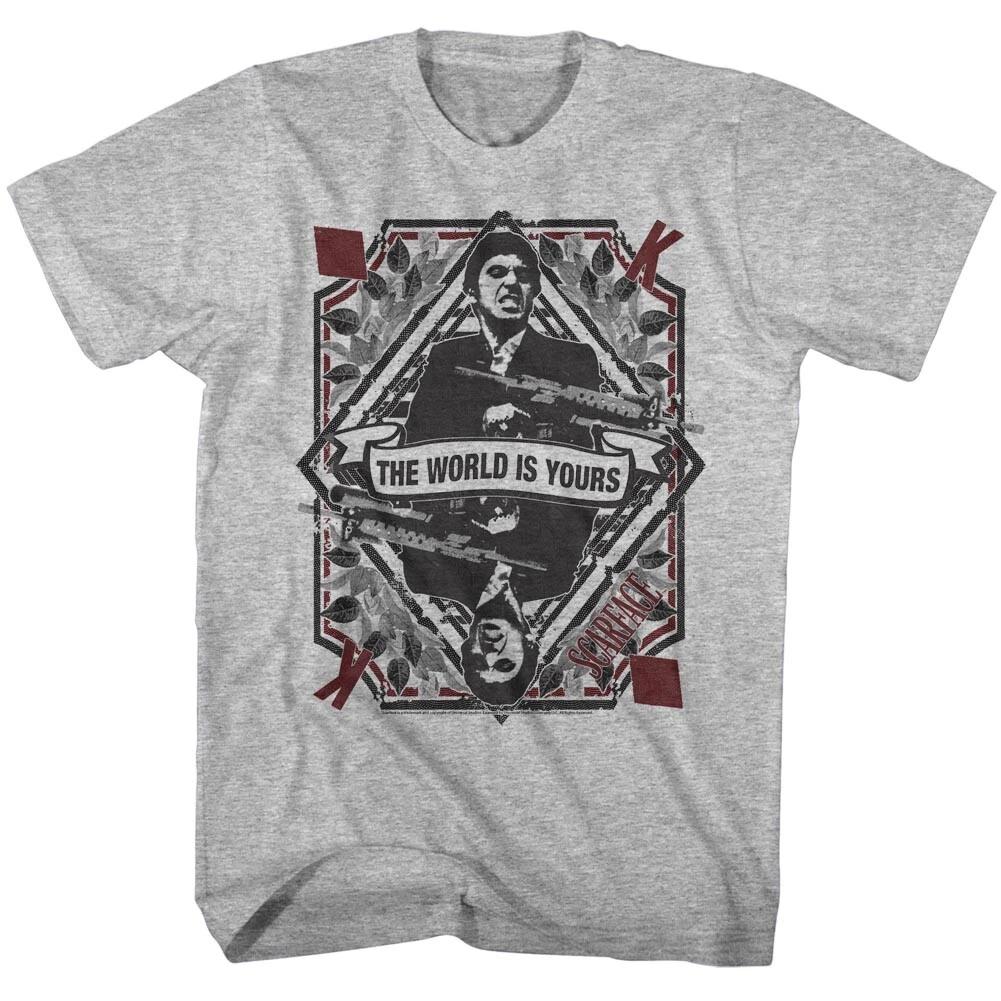 Scarface Movie Tony Montana King Of Diamonds The World Is Yours Men s T Shirt S