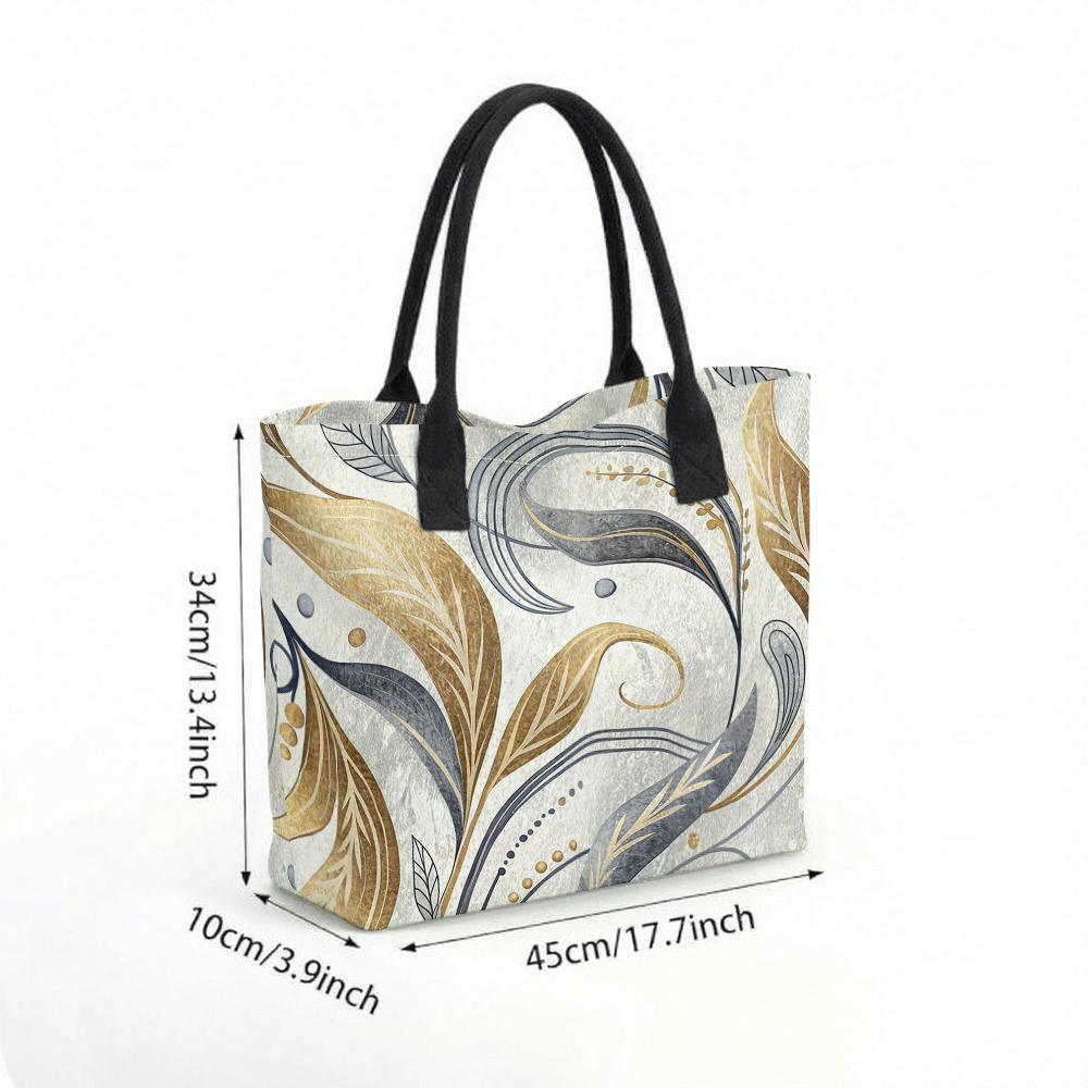 Boho Floral Tote Bag Casual Daily Handbag Lightweight Shopping Purse
