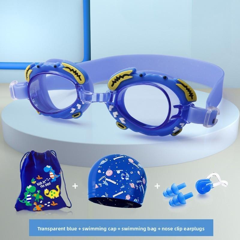 Kinder Anti-Beschlag Schwimmbrillen und Badekappe Set Für Kinder Pool Sicherheit Und Wasserdichtes Design