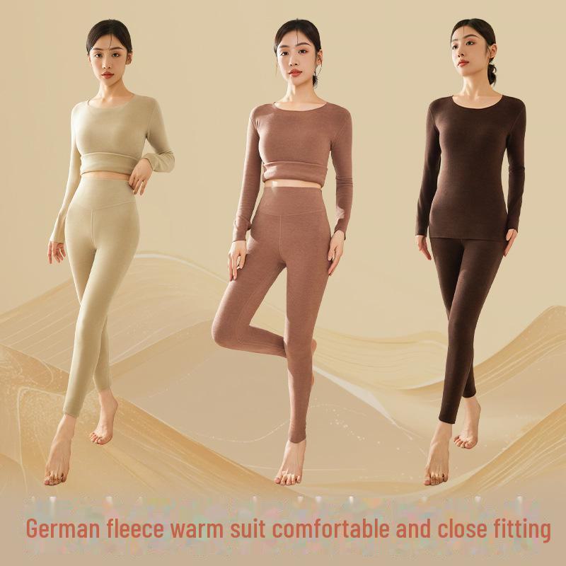 Seamless Thermal Fleece One-Piece Suit for Women: Self-Heating, Thickened Winter Innerwear