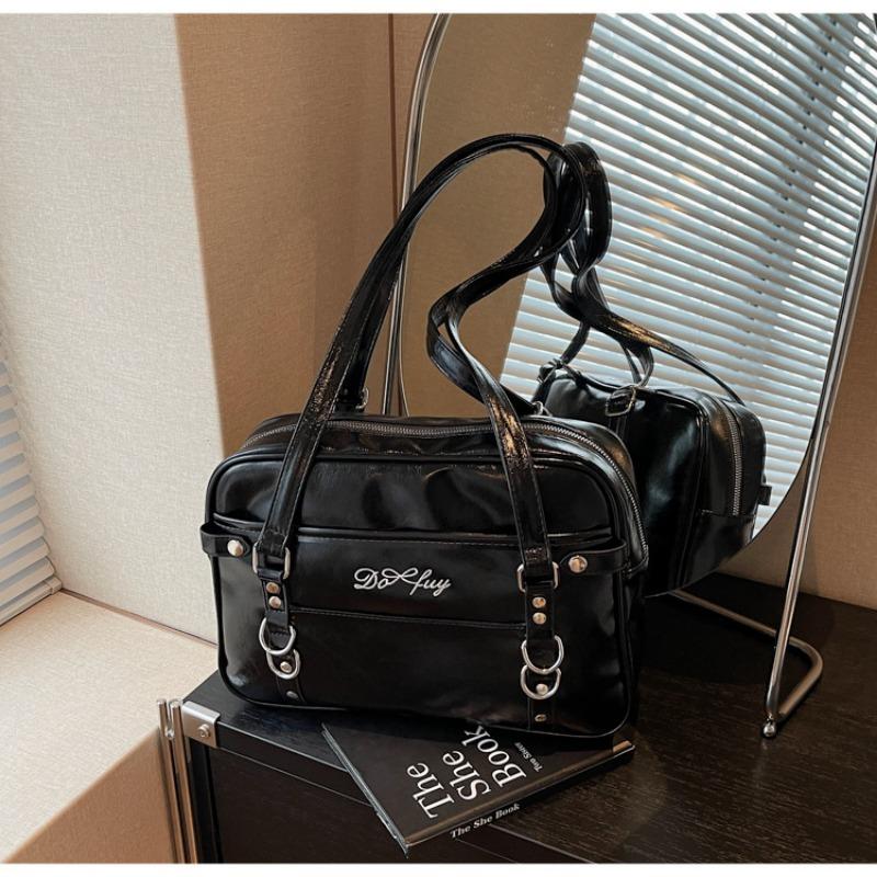 

Simple and versatile bag, fashionable shoulder underarm bag, spring and summer new large-capacity tote bag чорний