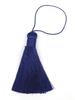 Green Bead Rice Pattern Hat Pendant with Vertical Polyester Tassel