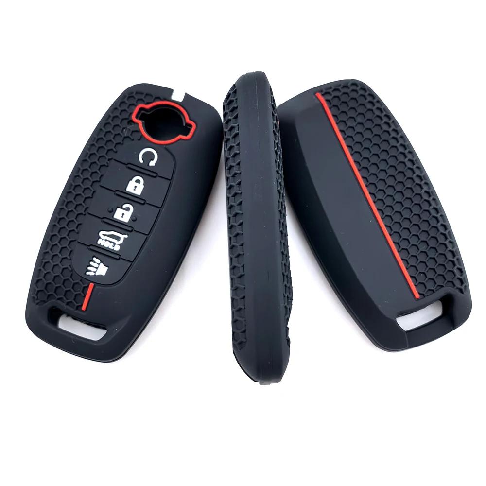For Nissan Rouge Kicks Pathfinder J12 Ariya Altima Rogue Qashqai Bluebird Sylphy 5 Buttons New Style Soft Silicone Car Key Case