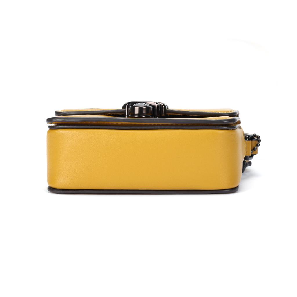 Coach Studio 12 Lock Closure Multi Pocket Leather Shoulder Crossbody Bag Small Women bags Goose-Yellow CC484-V5LQT