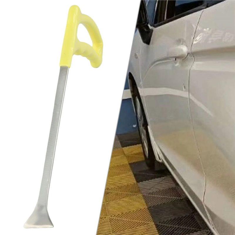 A96I-Car Paintless Dent Repair Tools Crowbar Bar Push Rod Hooks Automotive Hand Tools Silver Universal- Fits 21Cm