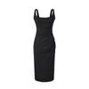 2026 Pure Desire Bodycon: Sexy Square Neck Ruched Waist Open Back Tank Dress