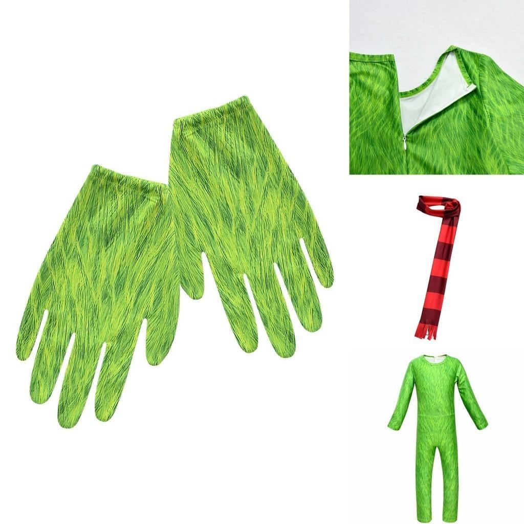 Eye-catching Grinch Cosplay Costume For Kids Perfect For Halloween Parties!
