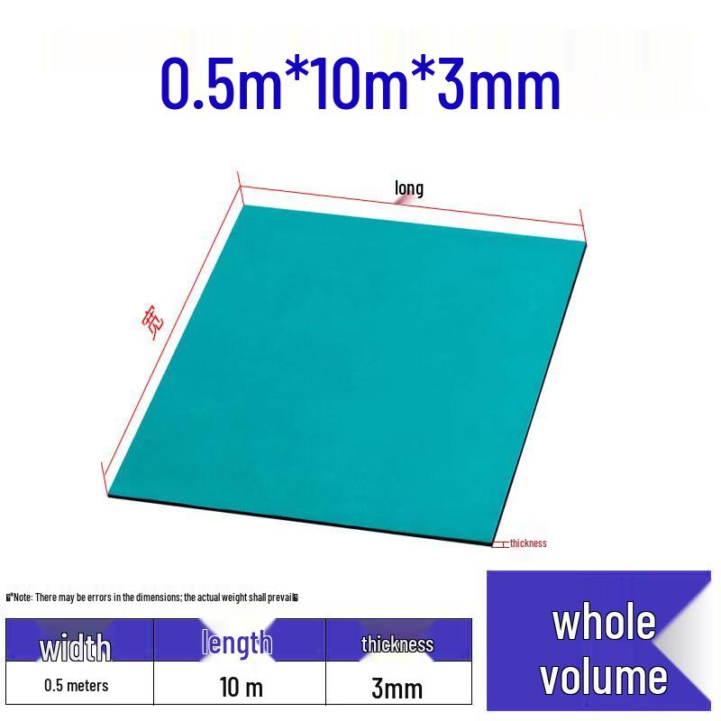 Jundingying 0.5m x 10m x 3mm Anti-Static Green Rubber Mat